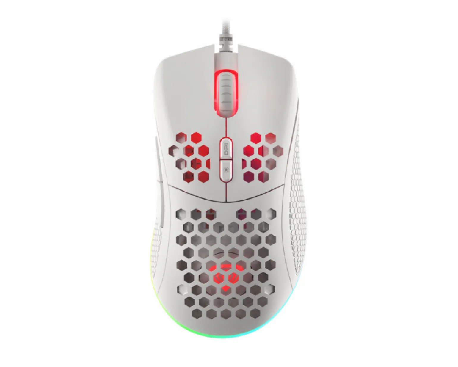 Krypton 555 Ultralight RGB Gaming Mouse - White