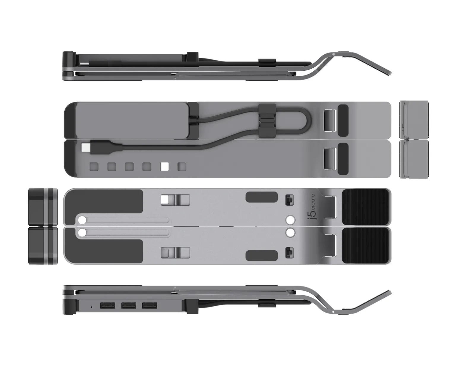 Laptop Stand with USB 4-Port Hub