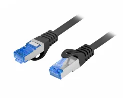 15 Meter Cat6A FTP LSZH CCA Patchcord Black + Fluke Passed