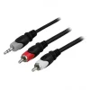 3,5mm male - 2x RCA male 3m Black
