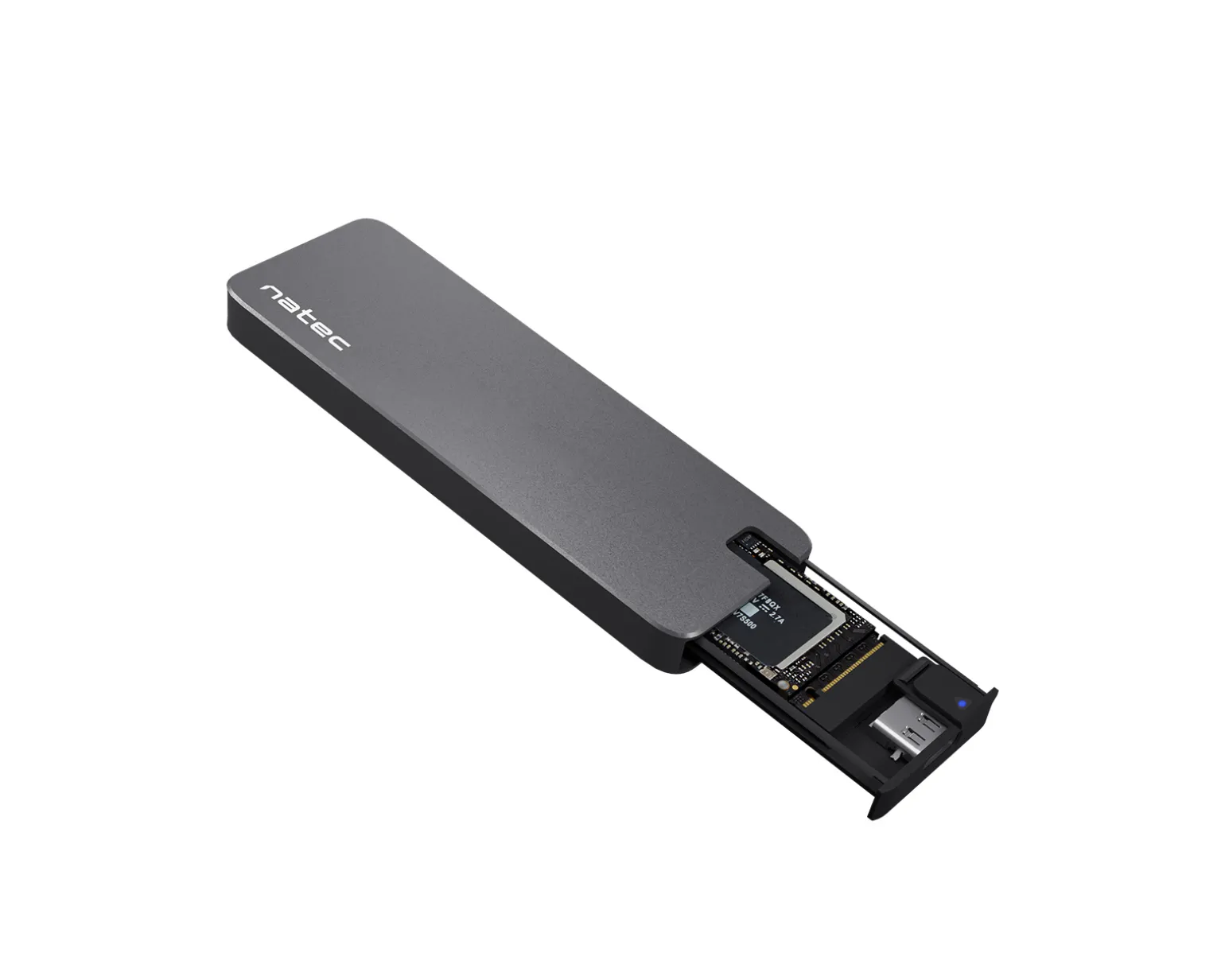 Natec Rhino M.2 NVMe USB-C 3.1 Gen 2 External SSD Enclosure - Aluminum