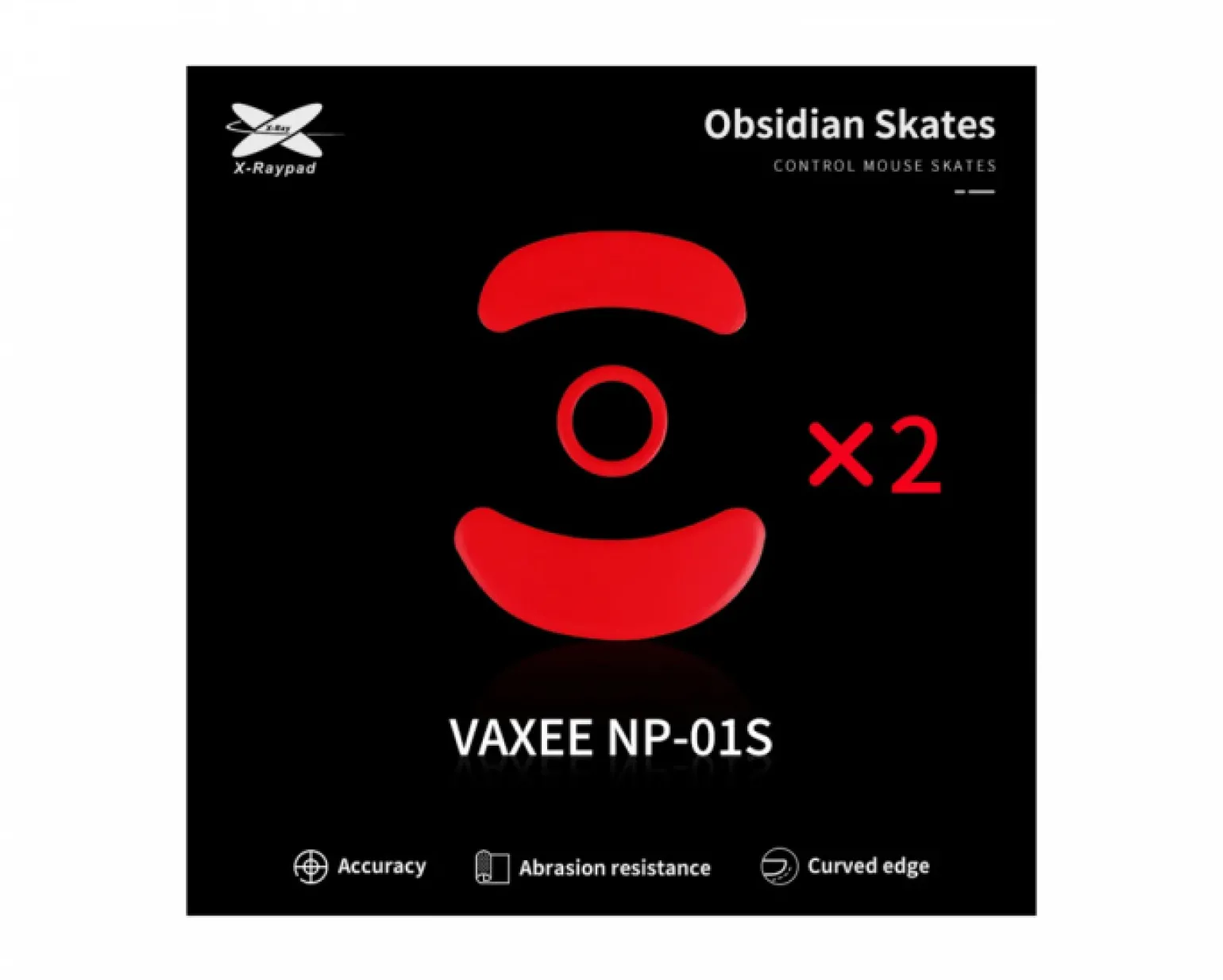 Obsidian Mouse Skates for Vaxee Zygen NP-01S/NP-01/Outset AX