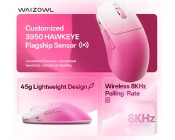 OGM Cloud XS 8K Wireless Gaming Mouse - Pink