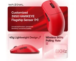 OGM Cloud XS 8K Wireless Gaming Mouse - Red