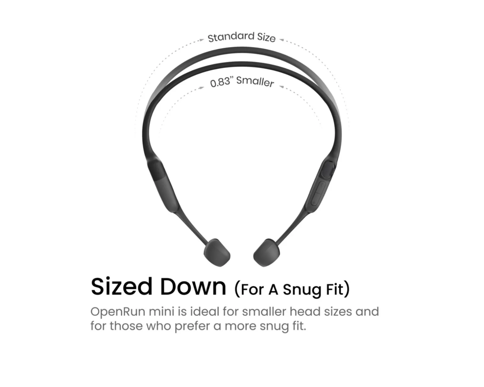 OpenRun Mini Wireless Bone Conduction Headphones - Black