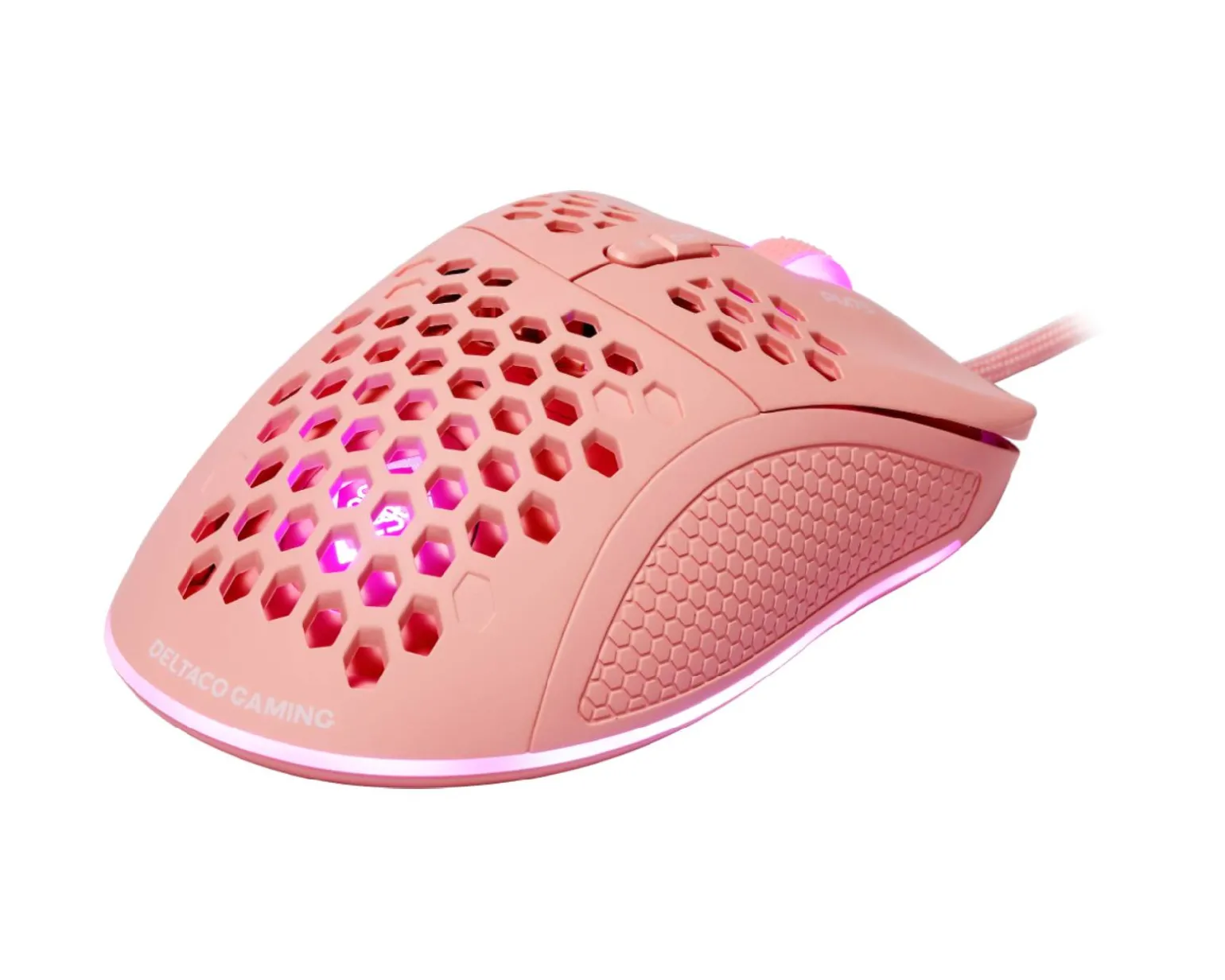 PM75 Ultra-Light RGB Gaming Mouse - Pink