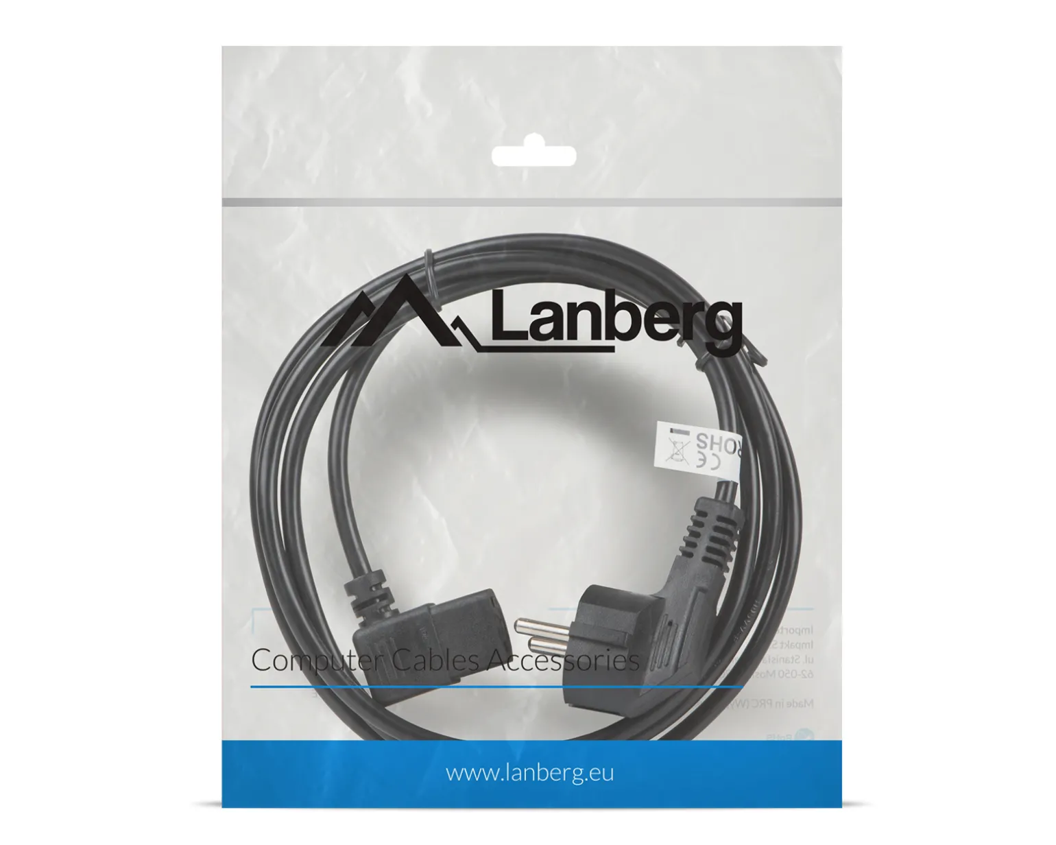 Power Cable Angled C13 (1.8 meter) Black