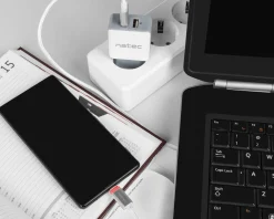 PRATI Charging Cable Micro USB to USB-A 2.0 - Silver LED 1m