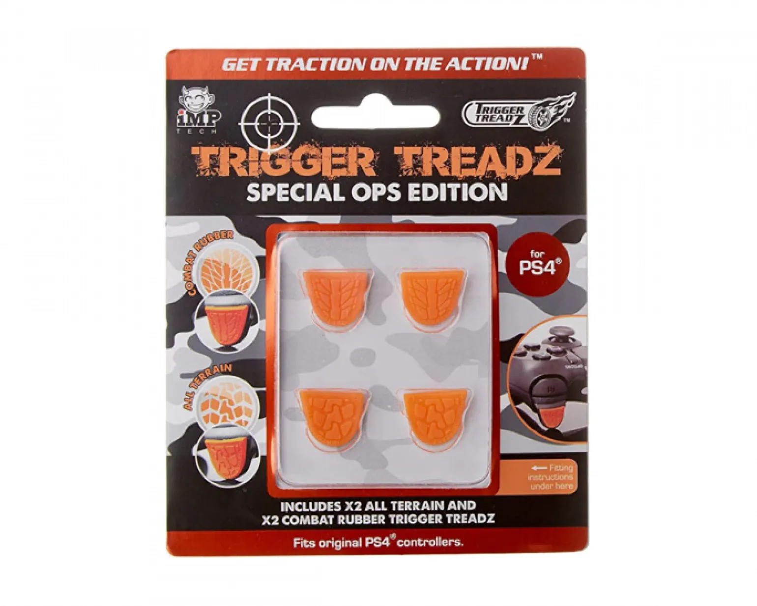 PS4 Special Ops Trigger Treadz - Trigger Grips for PS4 Controller