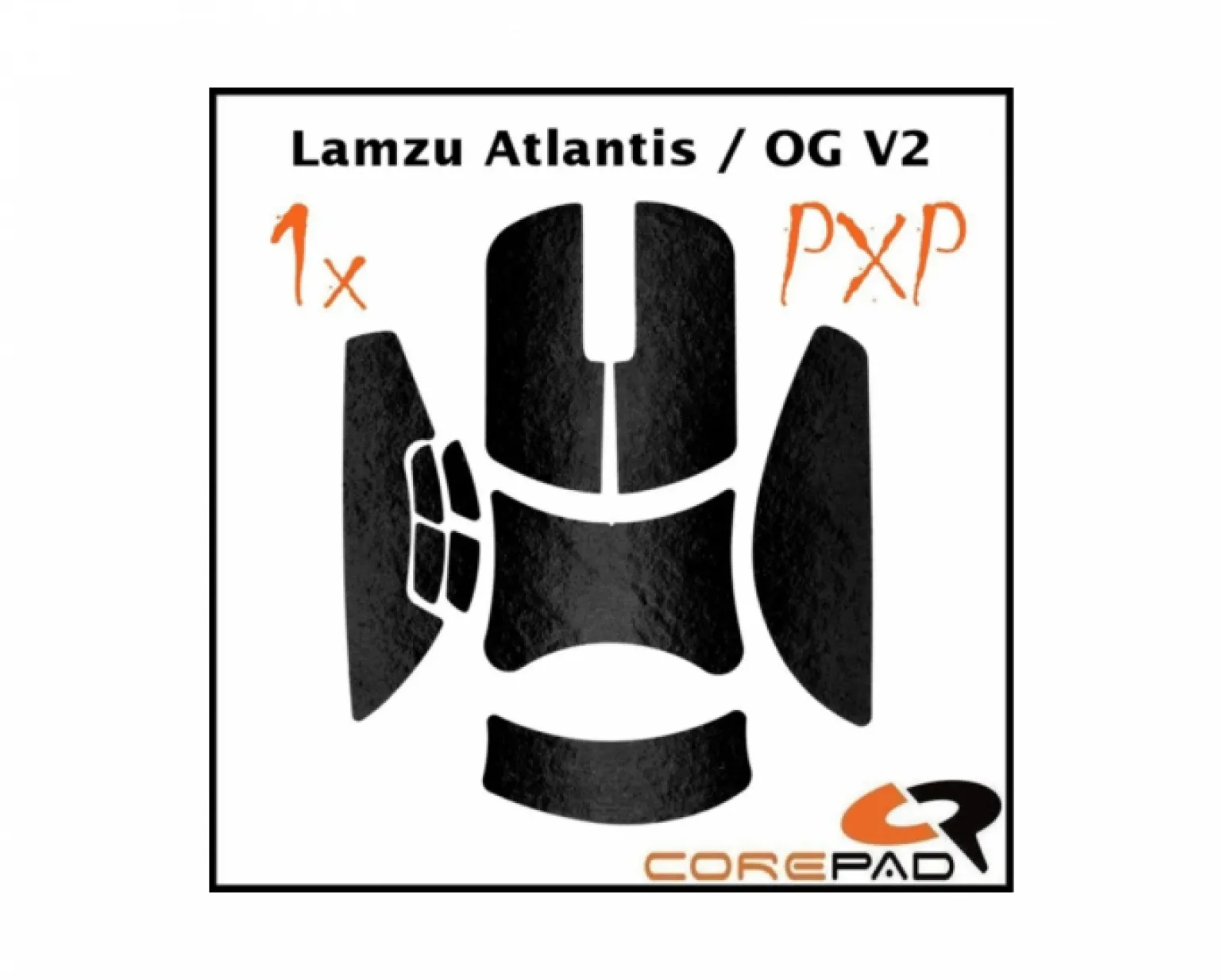 PXP Grips for Lamzu Atlantis/OG V2 Superlight - Black