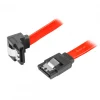 SATA 3 Angled Cable with Lock 6GB/S 30cm Red