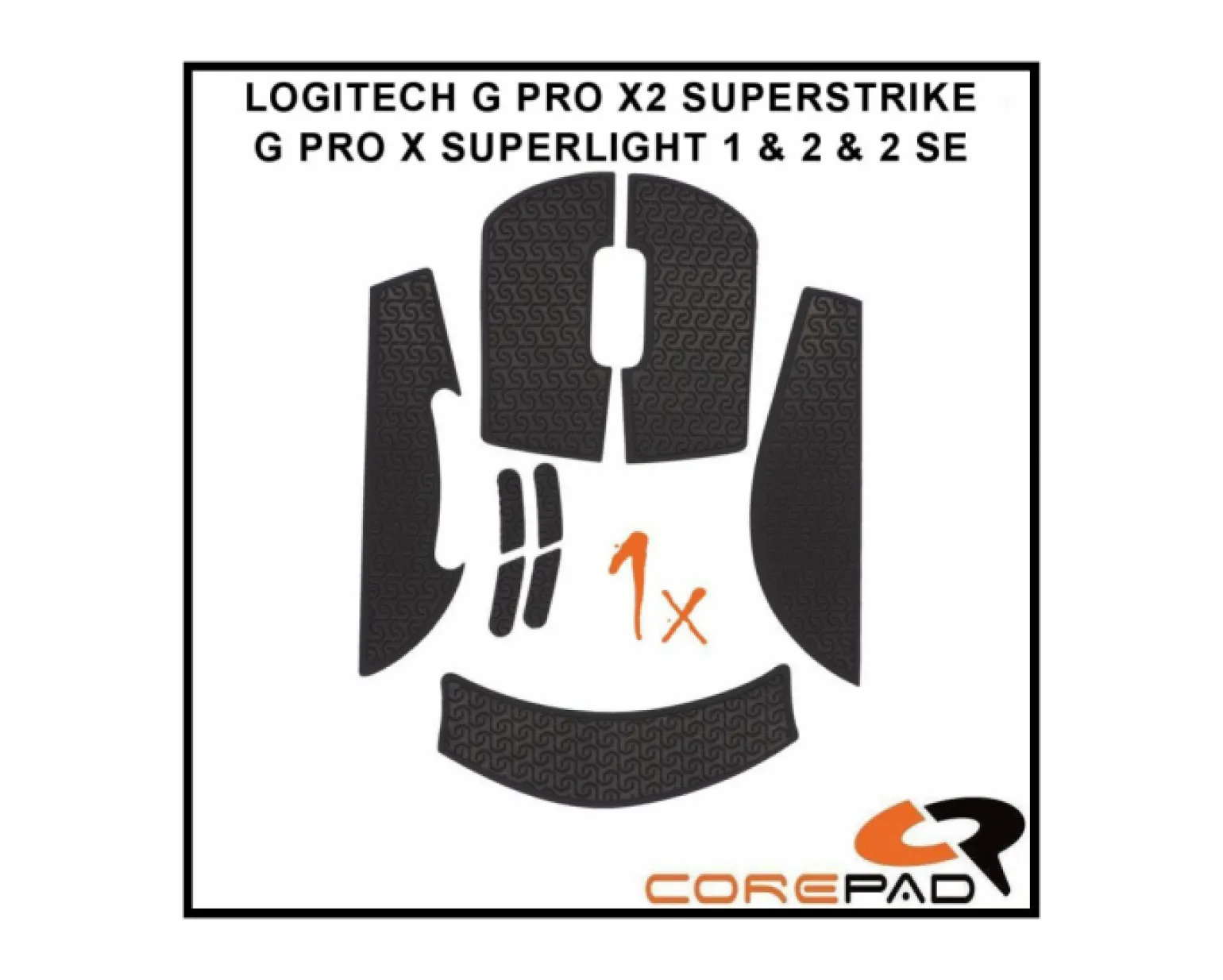 Soft Grips For Logitech G Pro X Superlight - Black