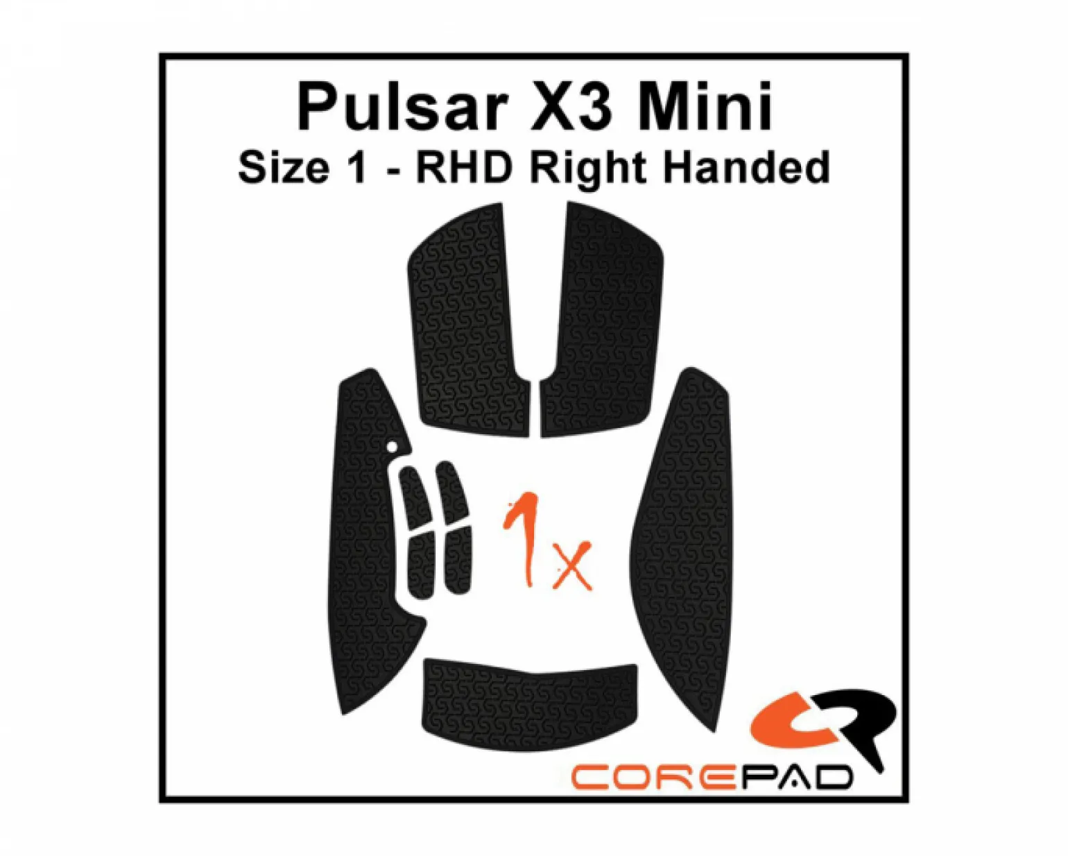Soft Grips for Pulsar X3 Mini RHD - Black