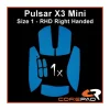 Soft Grips for Pulsar X3 Mini RHD - Blue