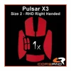 Soft Grips for Pulsar X3 RHD - Red