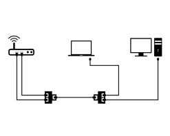 Spliter for Network Cable RJ45 Shielded