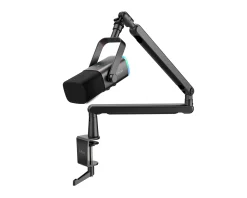 TAM8 Dynamic Gaming Microphone and Boom Arm - Black