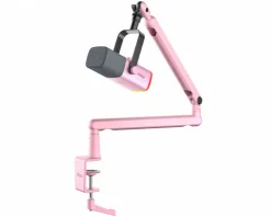 TAM8 Dynamic Gaming Microphone and Boom Arm - Pink