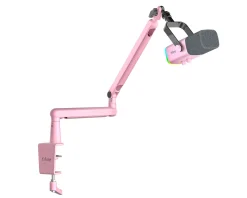 TAM8 Dynamic Gaming Microphone and Boom Arm - Pink