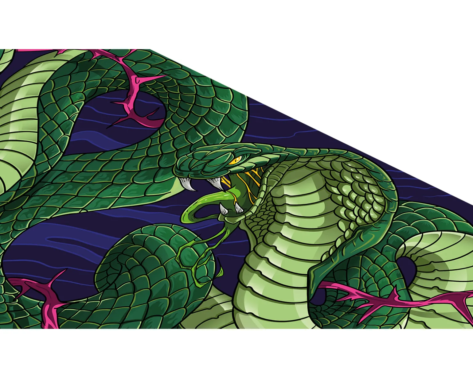 The Green Snake Serpent Mousepad - XXL