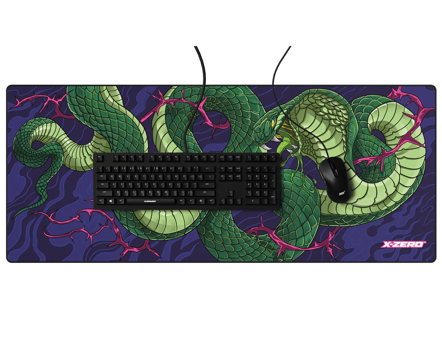 The Green Snake Serpent Mousepad - XXL