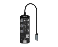 Transparent USB-C Docking Station - 10 ports