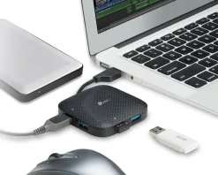 USB 3.0 Adapter 4-Ports - Black