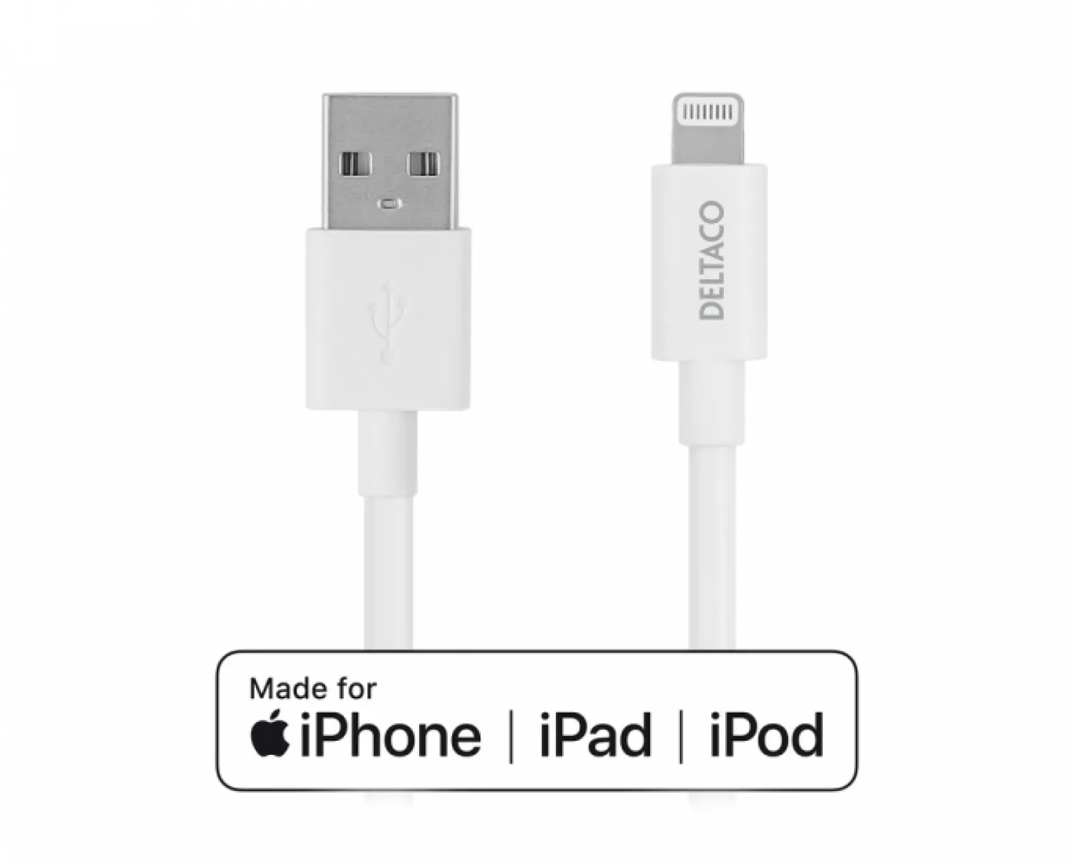 USB-A to Lightning MFi - Charge/sync cable 2m - White