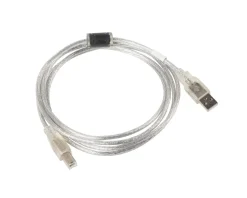 USB-A to USB-B 2.0 Cable Transparent (1.8 Meter)