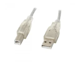 USB-A to USB-B 2.0 Cable Transparent (5 Meter)