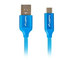 USB 2.0 Cable Premium MICRO-B to USB 1m QC 3.0 Blue