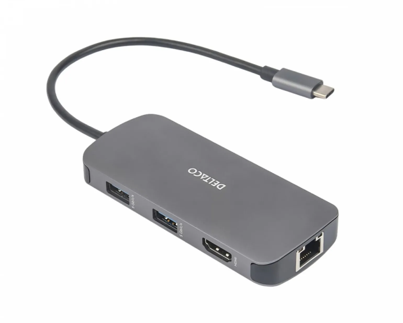 USB-C Docking Station with 8 Ports - Grey