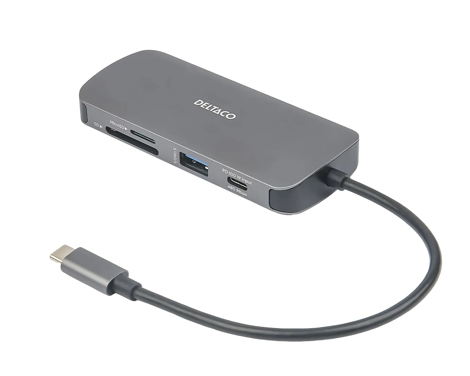USB-C Docking Station with 8 Ports - Grey