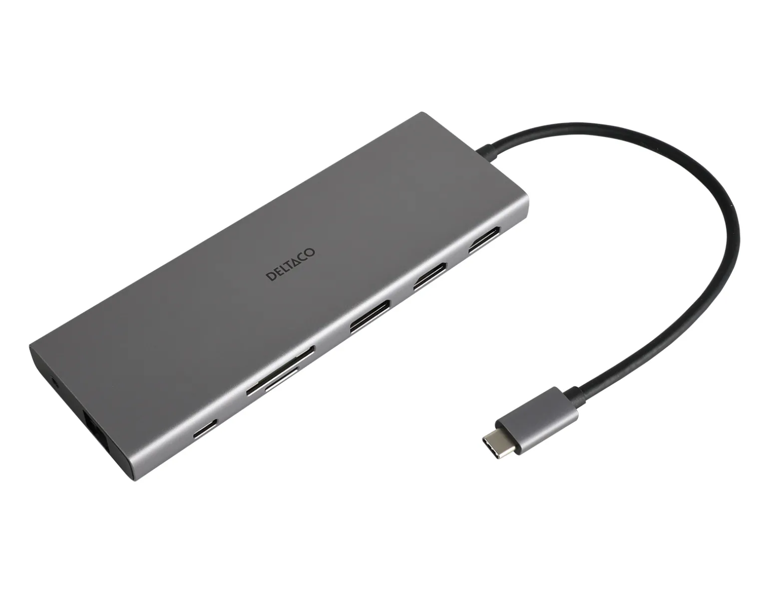 USB-C Docking Station with 12 Ports - Grey