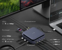 USB-C Dual 4K HDMI Dock - Blue