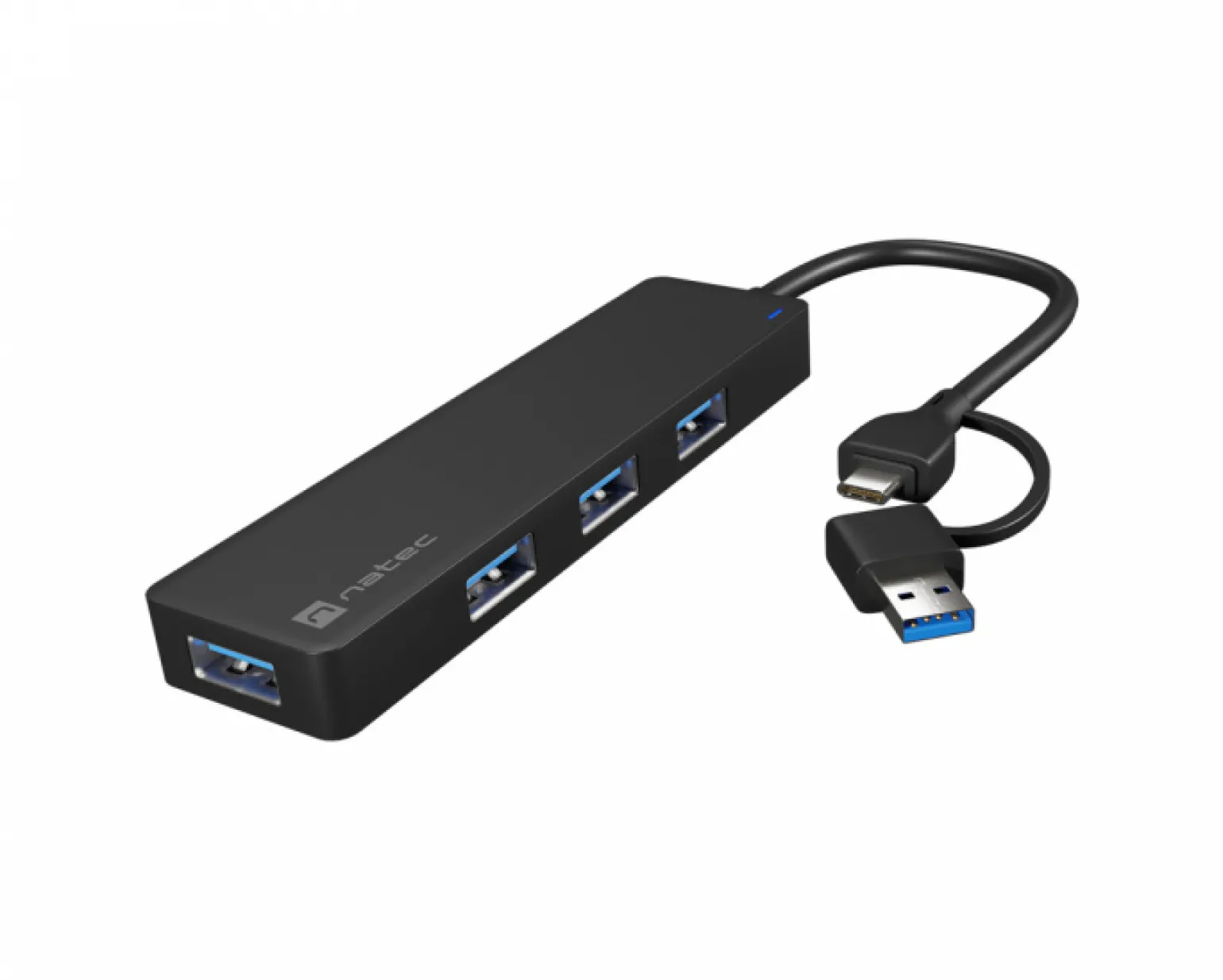 USB-C 3.0 Hub Mayfly Black + USB-A Adapter - USB Hub