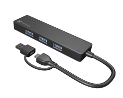 USB-C 3.0 Hub Mayfly Black + USB-A Adapter - USB Hub