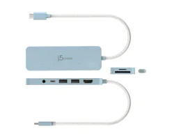 USB-C Multi-Port Hub with 60W Power Delivery - Blue