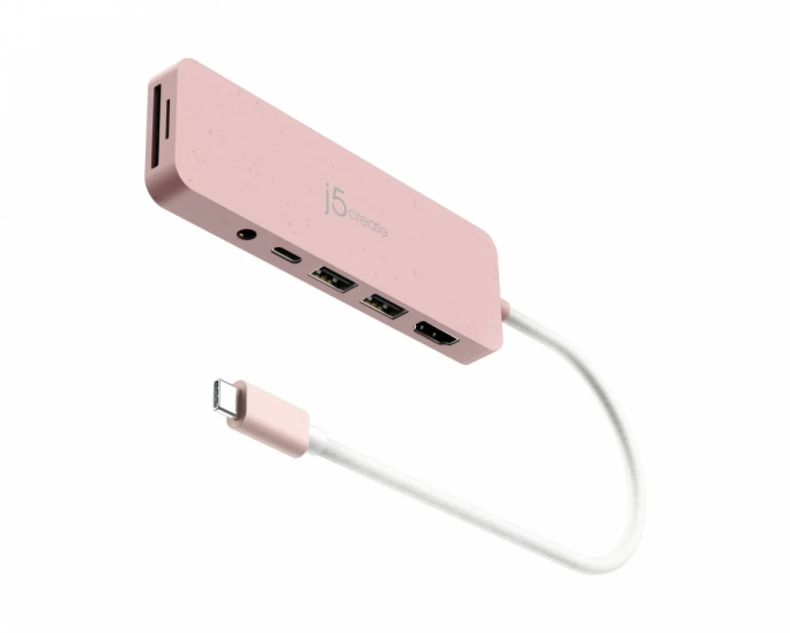 USB-C Multi-Port Hub with 60W Power Delivery - Pink