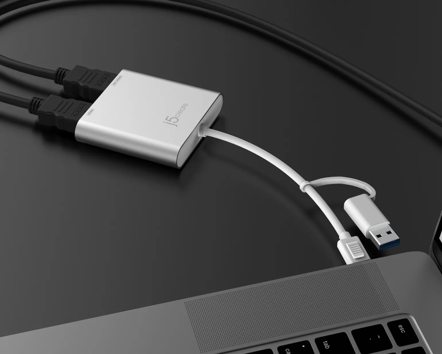 USB-C to Dual HDMI Multi-Monitor Adapter