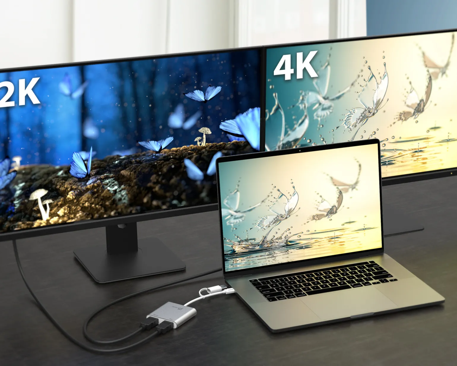 USB-C to Dual HDMI Multi-Monitor Adapter
