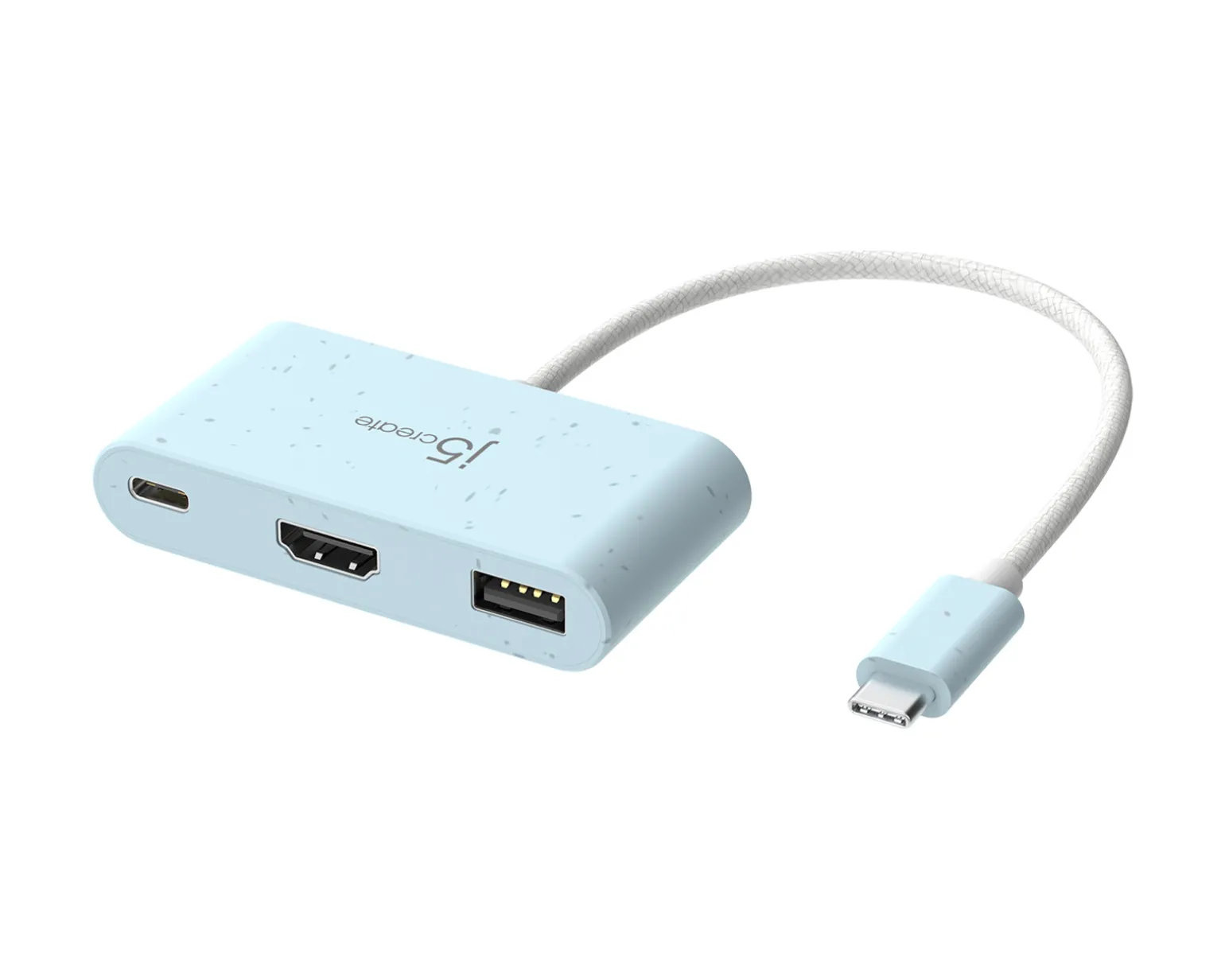 USB-C to HDMI 4K and USB Type-A with 90W Power Delivery - Blue