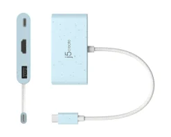 USB-C to HDMI 4K and USB Type-A with 90W Power Delivery - Blue