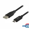 USB-C to USB-A 2.0 Cable Black - 1 meter