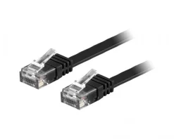 UTP Network cable Cat6 0.5m Flat Black