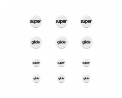 Version 2 Glass Skates Dots - Universal - 6mm + 9mm - 12 pcs