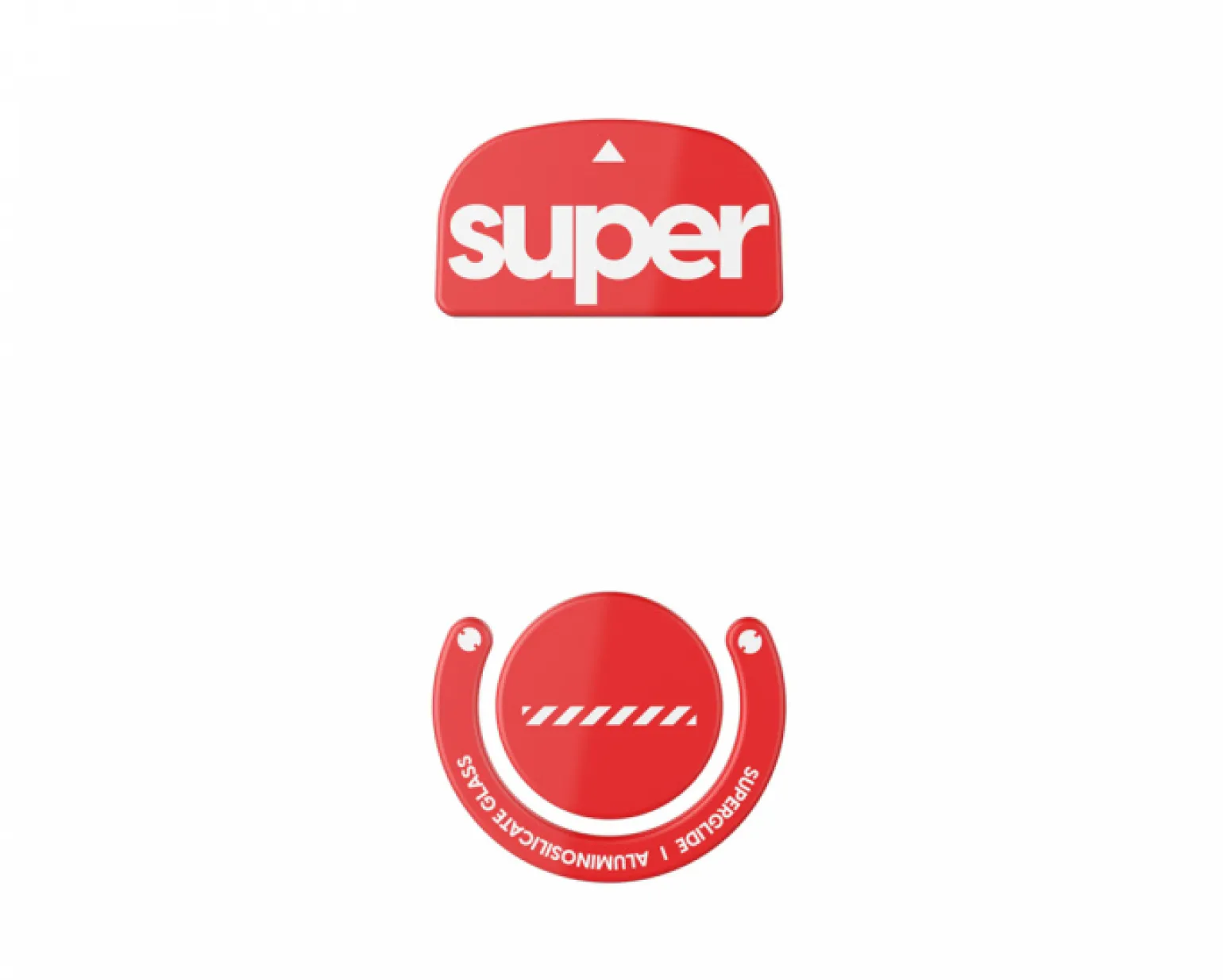 Version 2 Glass Skates for Logitech G Pro X Superlight - Red