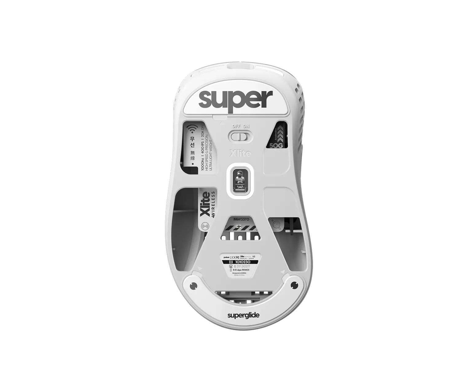 Version 2 Glass Skates for Pulsar Xlite Series - White