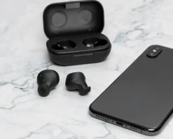 Wireless In-Ear Headphones with Charging Case, TWS - Black
