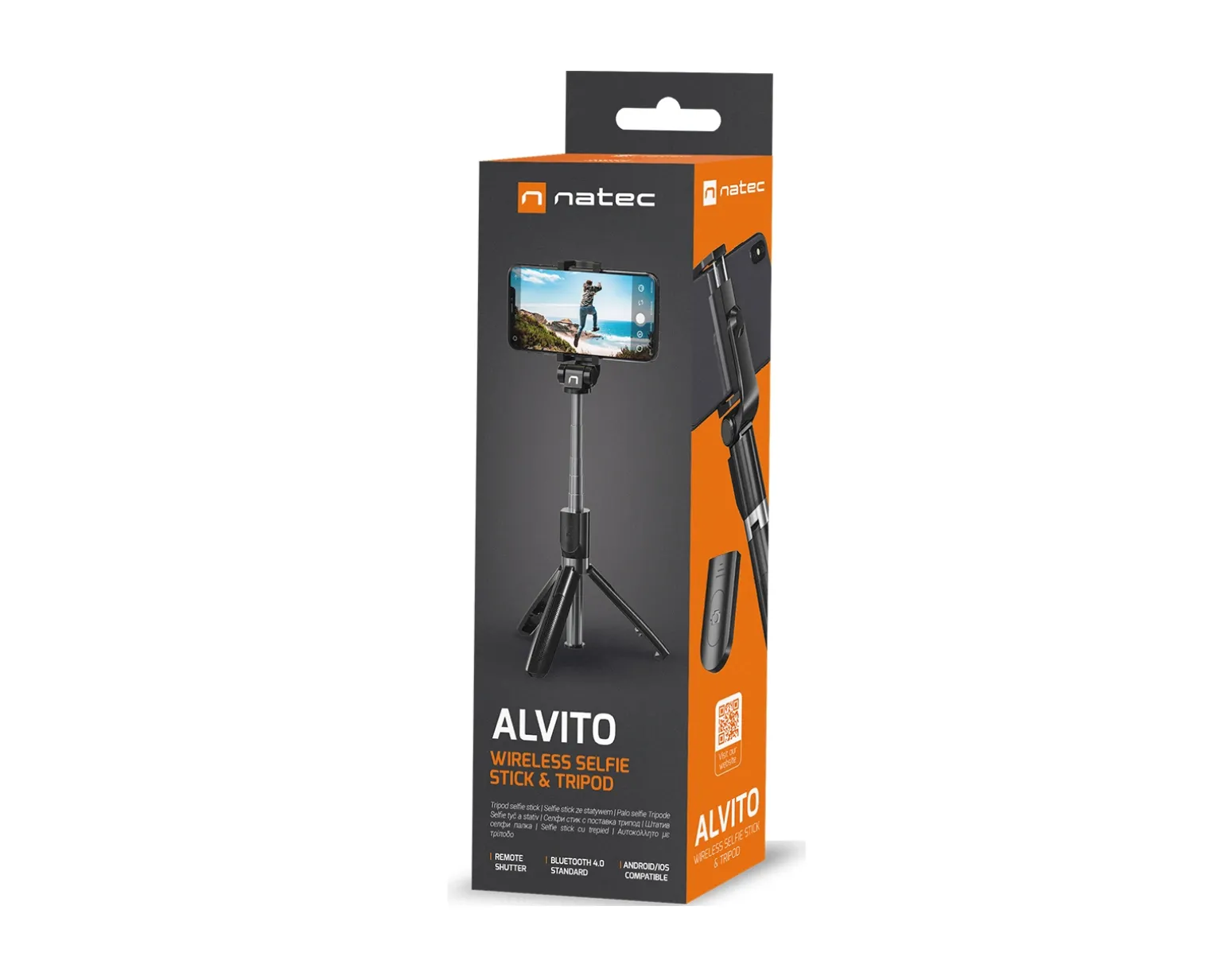 Wireless Selfie Stick Tripod Alvito Bluetooth 4.0